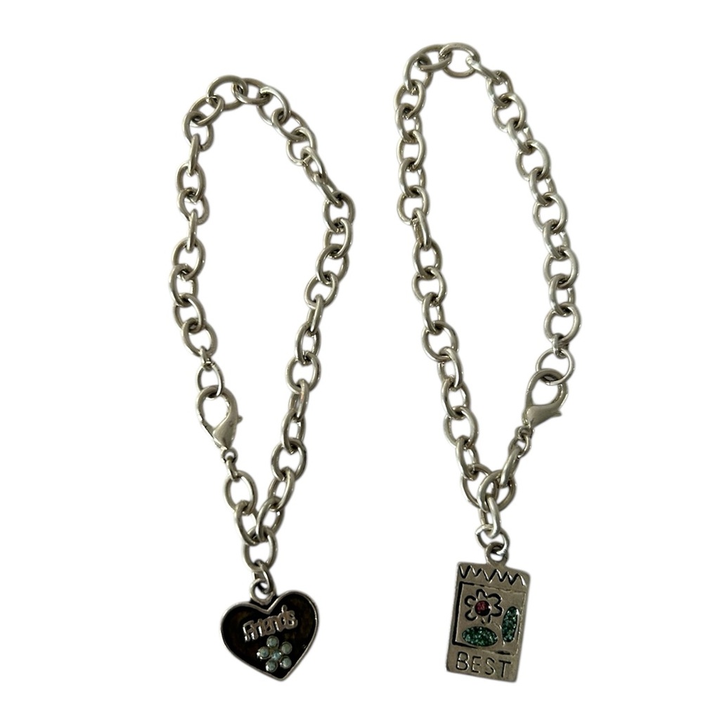Vintage Y2K Best Friends Charm Friendship Bracelets